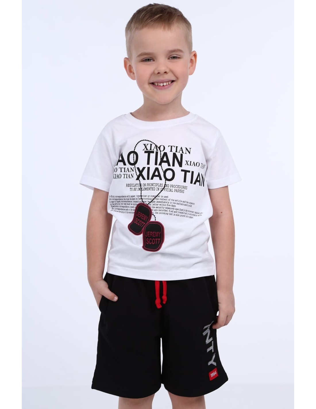 Boys\' shorts with pockets, black NDZ8697 - Online store - Boutique